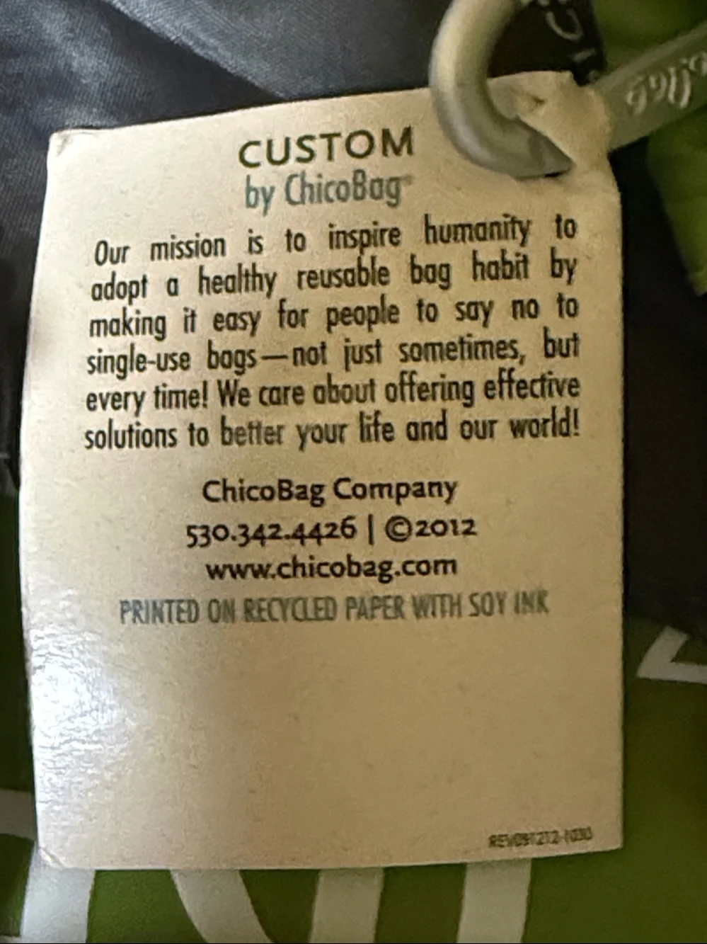 Disney ChicoBag “Be Inspired Disney Citizenship”  Reusable Tote with Gray Handle